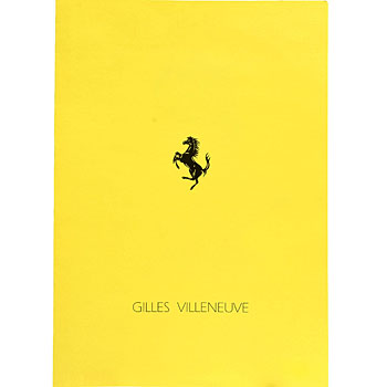 Gilles Villeneuve 10 Anni. after his death Memorial Leaflet