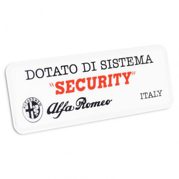 Alfa Romeo Security Sticker