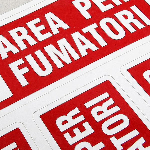 AREA PER FUMATORI Sticker Set