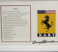 LUIGI CHINETTI 90 ANNI. MENU & NART Emblem with Frame